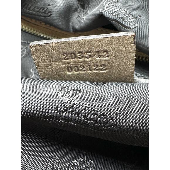 GUCCI Large Neutral Python Jockey Hobo Tote Shoulder Bag - Picture 7 of 9